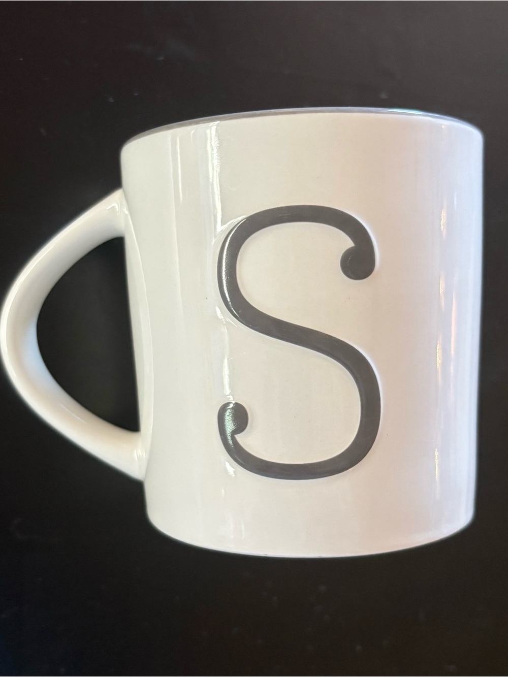 Spritz White Ceramic Monogram 'S' Coffee Mug